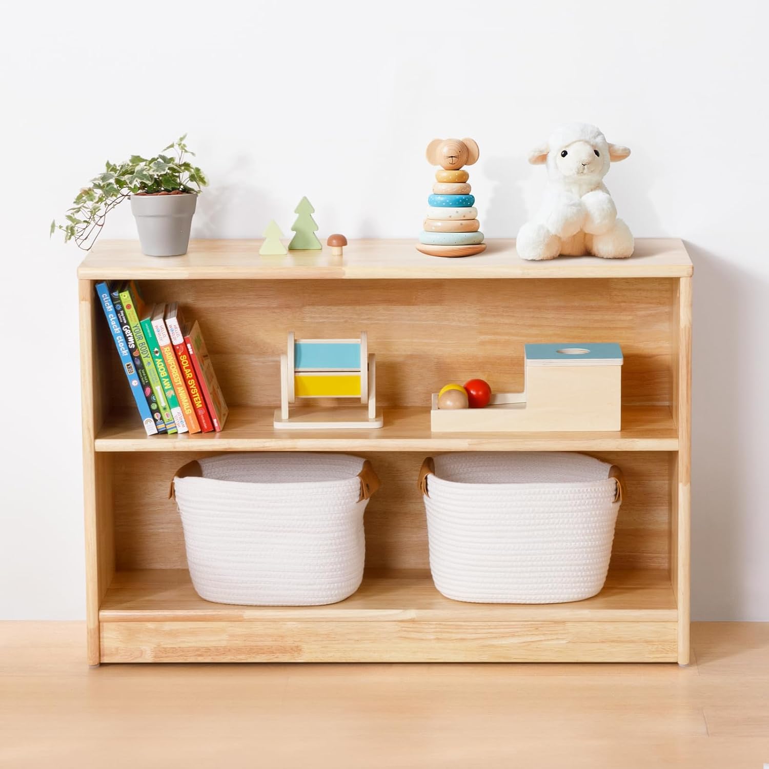 Montessori Shelf Toy - Монтессори-стеллаж с 2 ярусами для хранения
