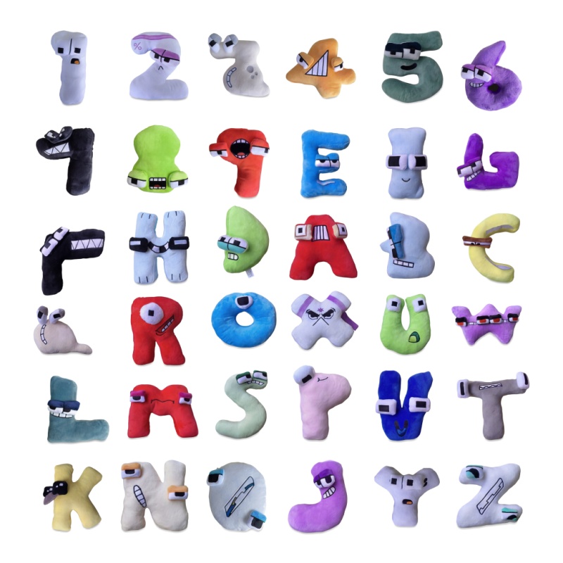 Kids Education Alphabet Numbers - Набор из 26 плюшевых игрушек: буквы
