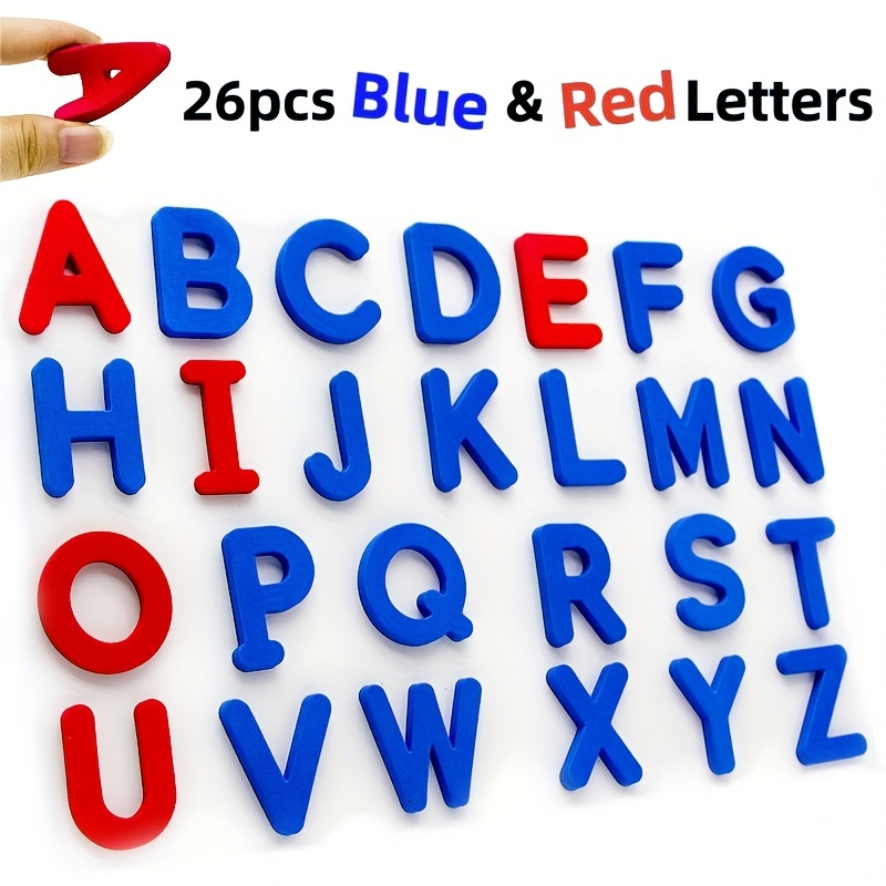 Kids Education Alphabet Numbers - Красные и синие магнитные наклейки с