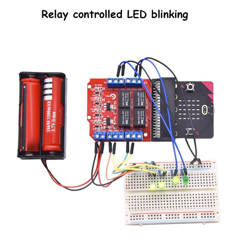 Kids Education Program - Модуль реле A64I Microbit на 4
