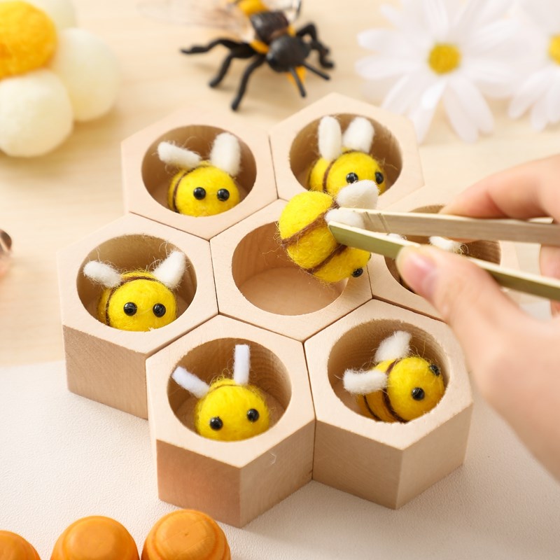 Montessori Shelf Toy - Сенсорные игрушки-пчёлы для новорожденных, игрушка для
