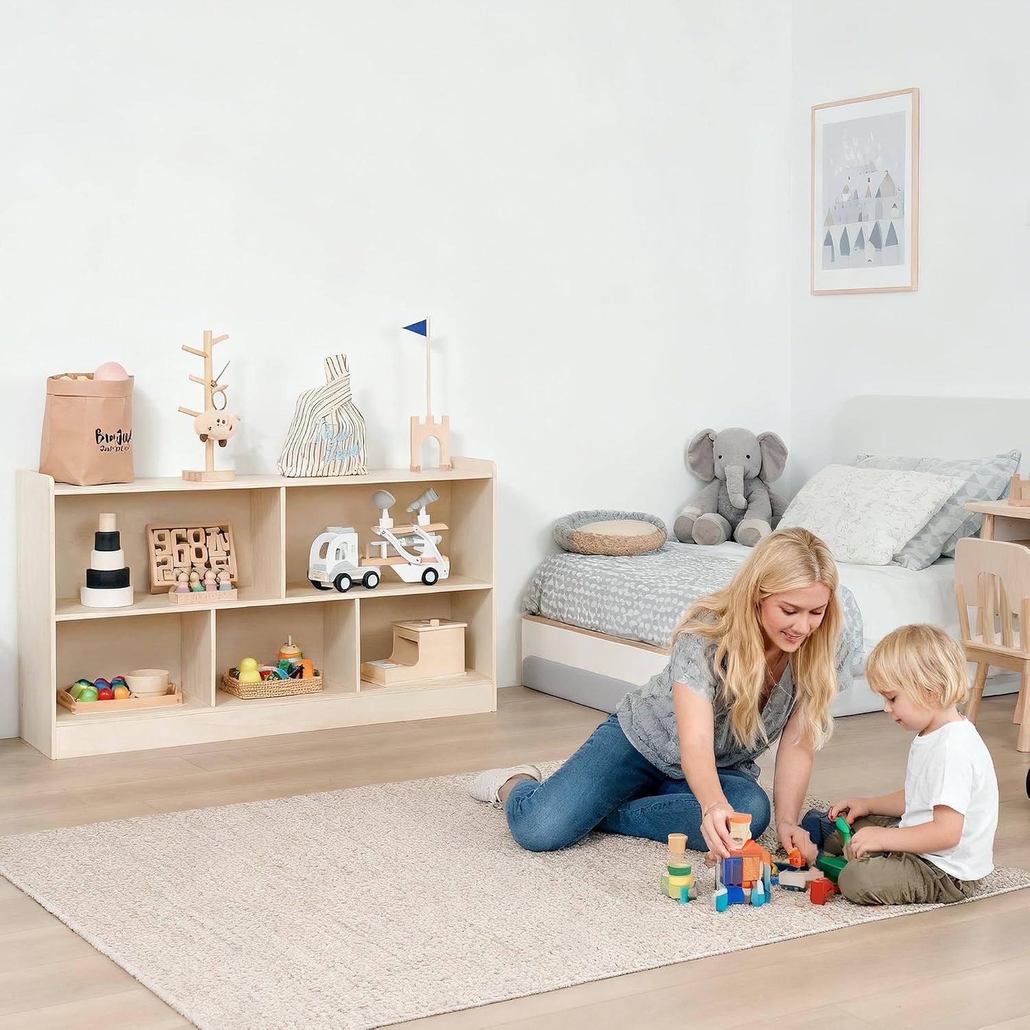 Монтессори-стеллаж для книг и  – обзор и цена Montessori Shelf Toy