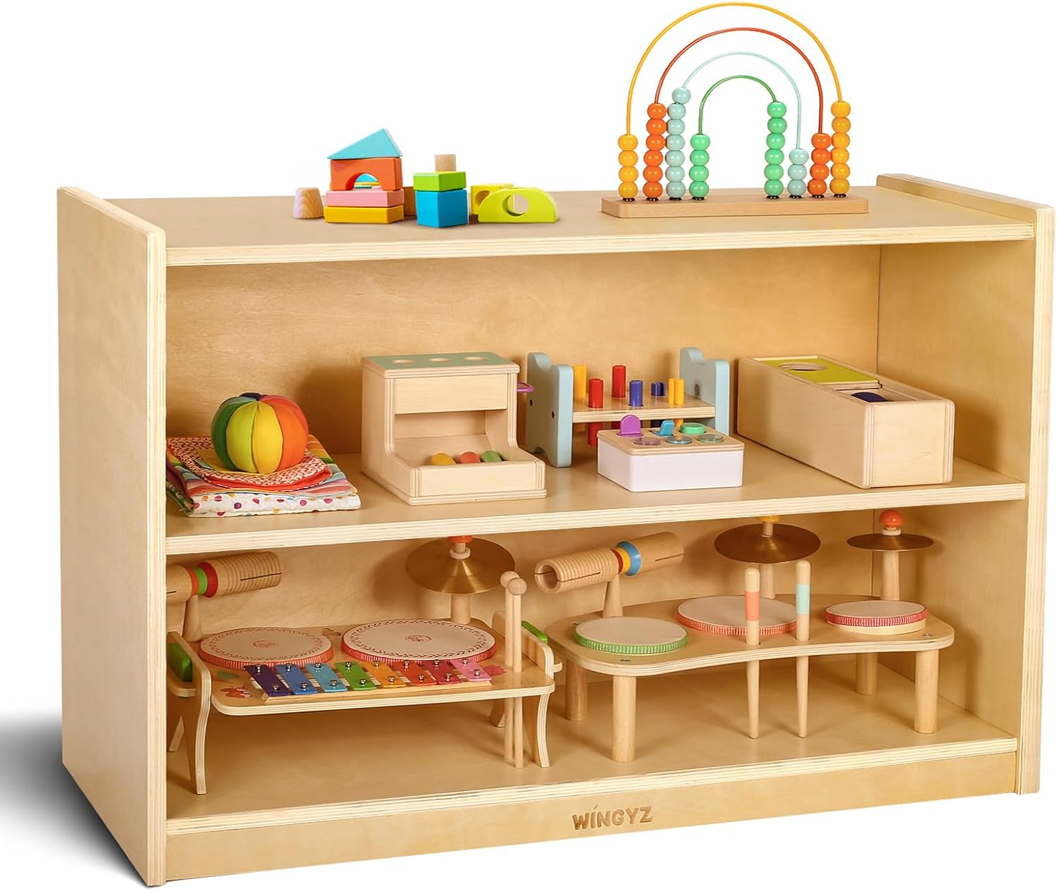 Деревянный шкаф для хранения,  – обзор и цена Montessori Shelf Toy