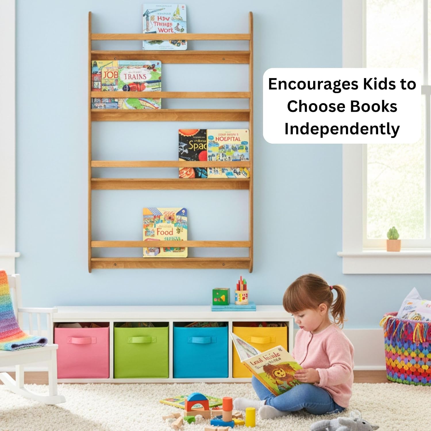 Настенная книжная полка Монтес – обзор и цена Montessori Shelf Toy