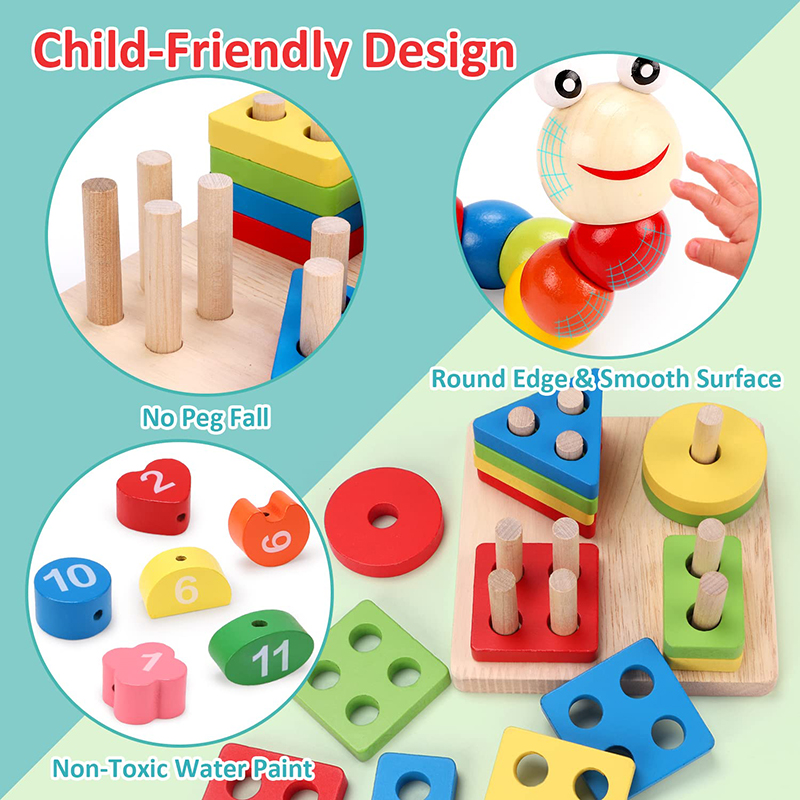 Деревянные игрушки Монтессори  – обзор и цена Kids Educational Box