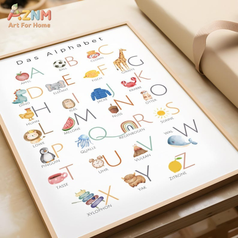 Настенное искусство на холсте  – обзор и цена Kids Education Alphabet Numbers