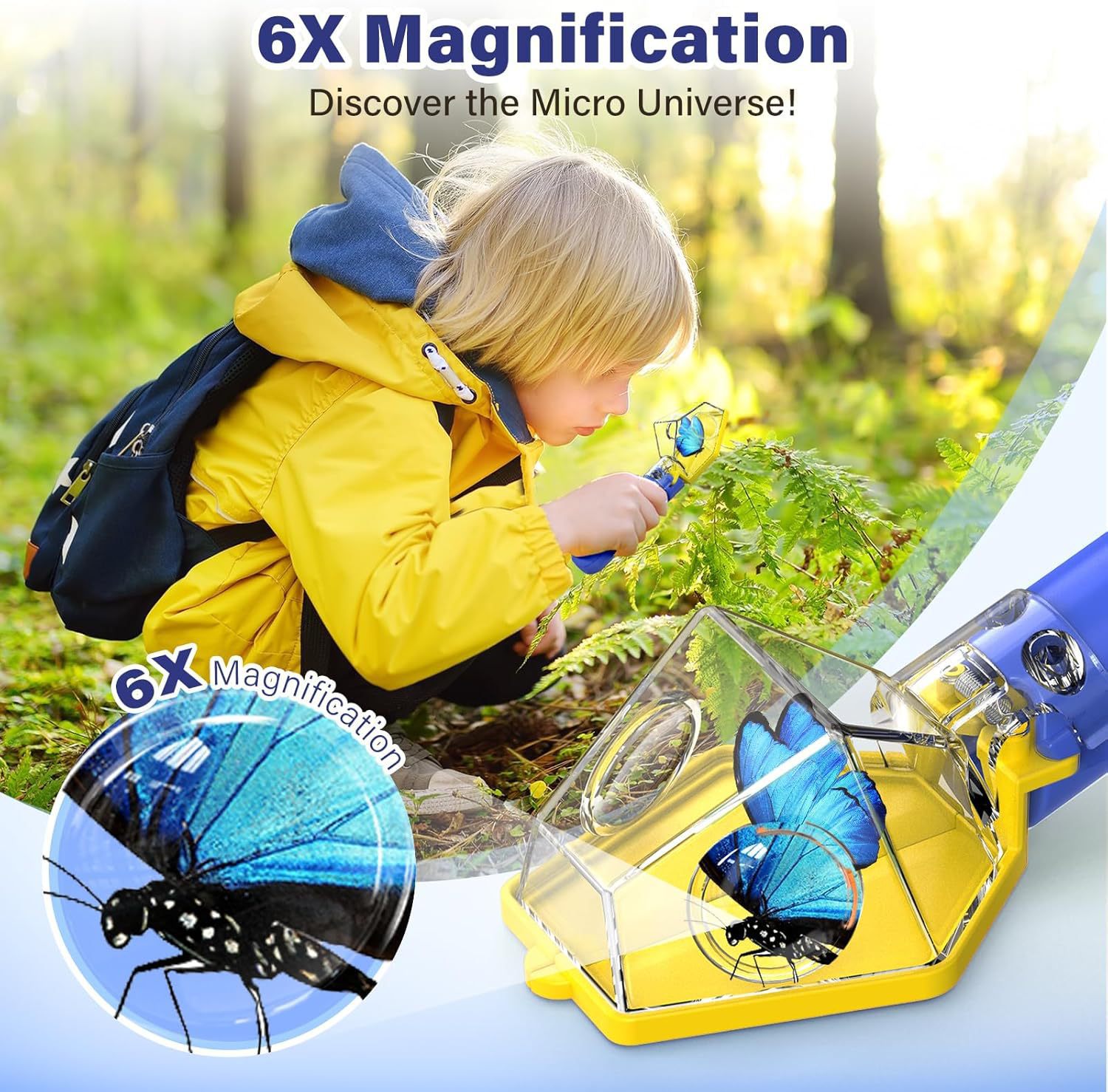 Лупа-увеличитель 6X для детей, – обзор и цена Kids Educational Box